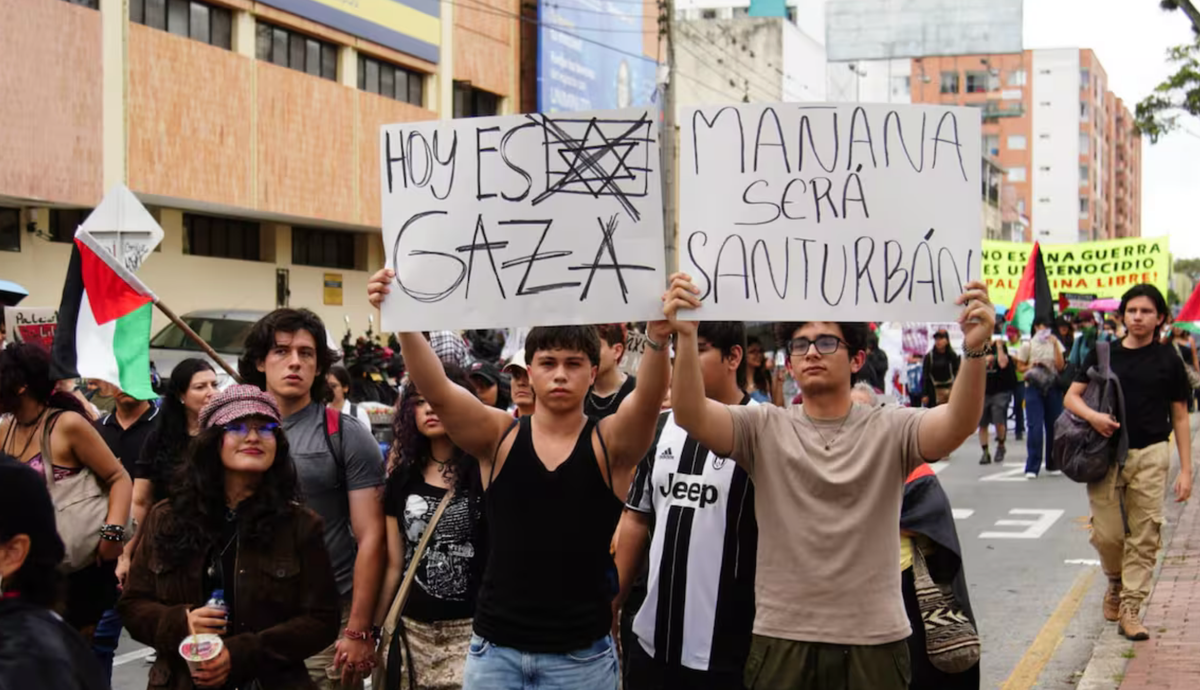 Activismo estupido: marcharon por Palestina y terminaron “liberando” a Santurbán