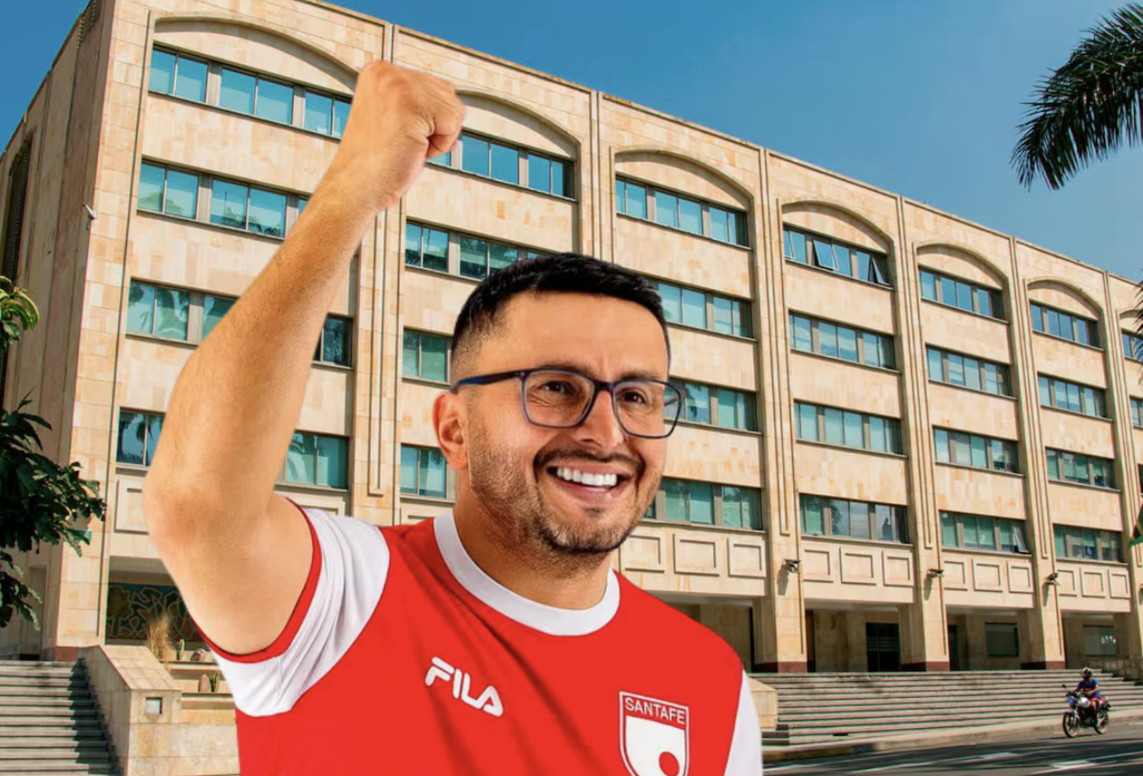 Portilla, hincha de Santa Fe: el candidato que se burla del Atlético Bucaramanga y ahora quiere gobernarlo