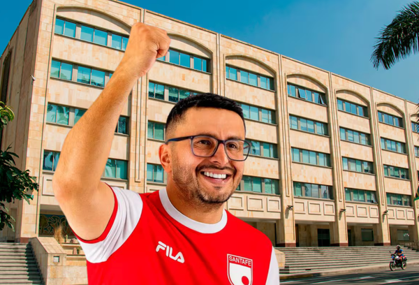 Portilla, hincha de Santa Fe: el candidato que se burla del Atlético Bucaramanga y ahora quiere gobernarlo